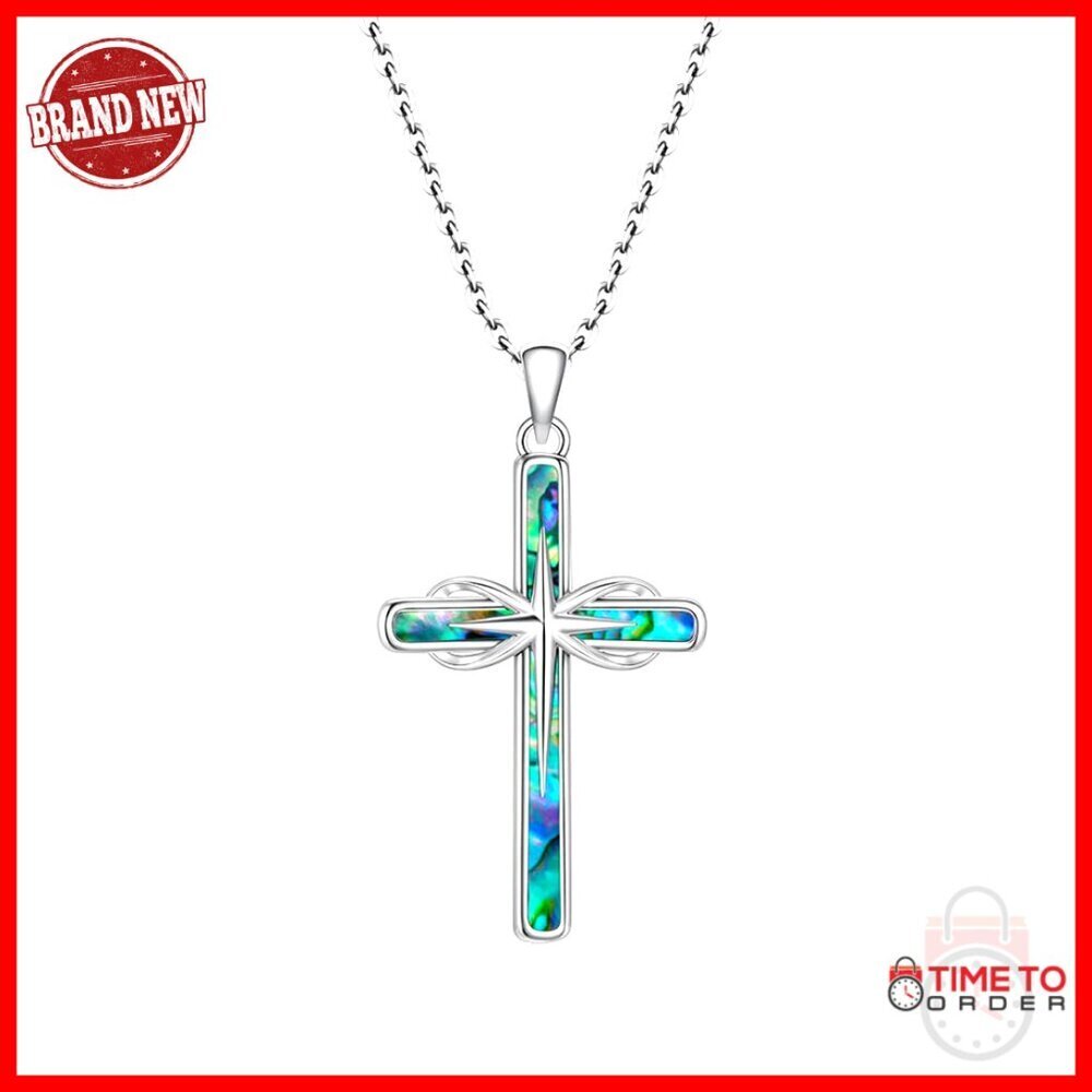 Sterling Silver Cross Pendant Necklace Elegant Minimal Religious Jewelry Gift